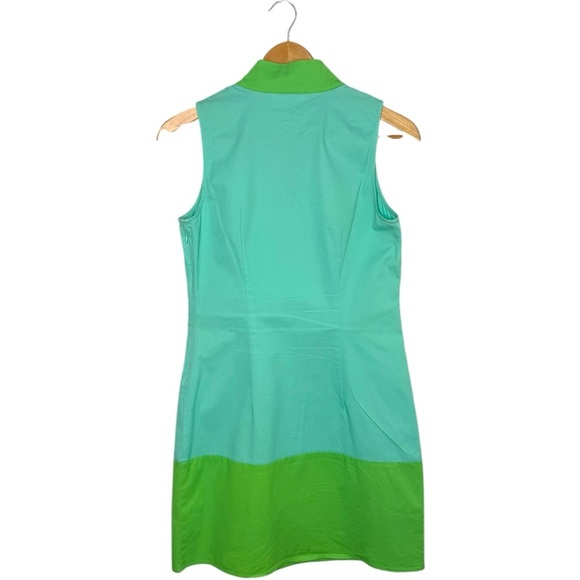 Sail to Sable Classic Colorblock Sleeveless Shift Dress green and blue Xs - Picture 2 of 5